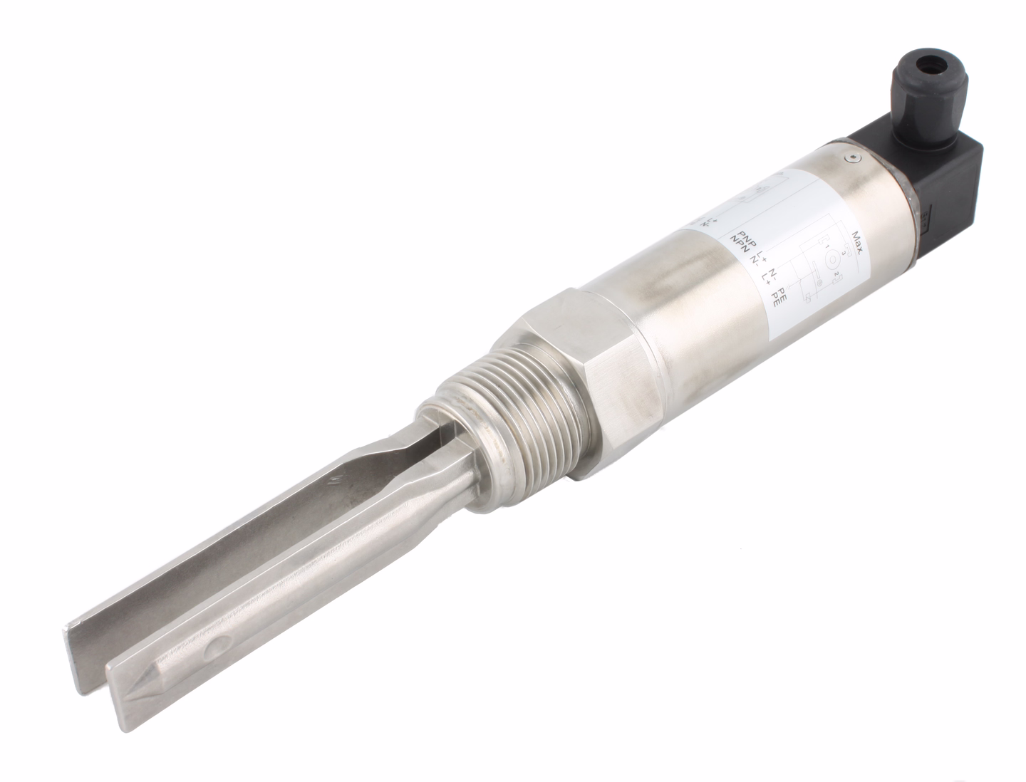 Вибрационный датчик уровня жидкостей INNOLEVEL, -40 +150°С, Pmax=40 bar, 12 - 55 VDC, IP65, соединение- резьба 1'' PT(коническая), удлинение 100 мм, нерж. сталь 316L