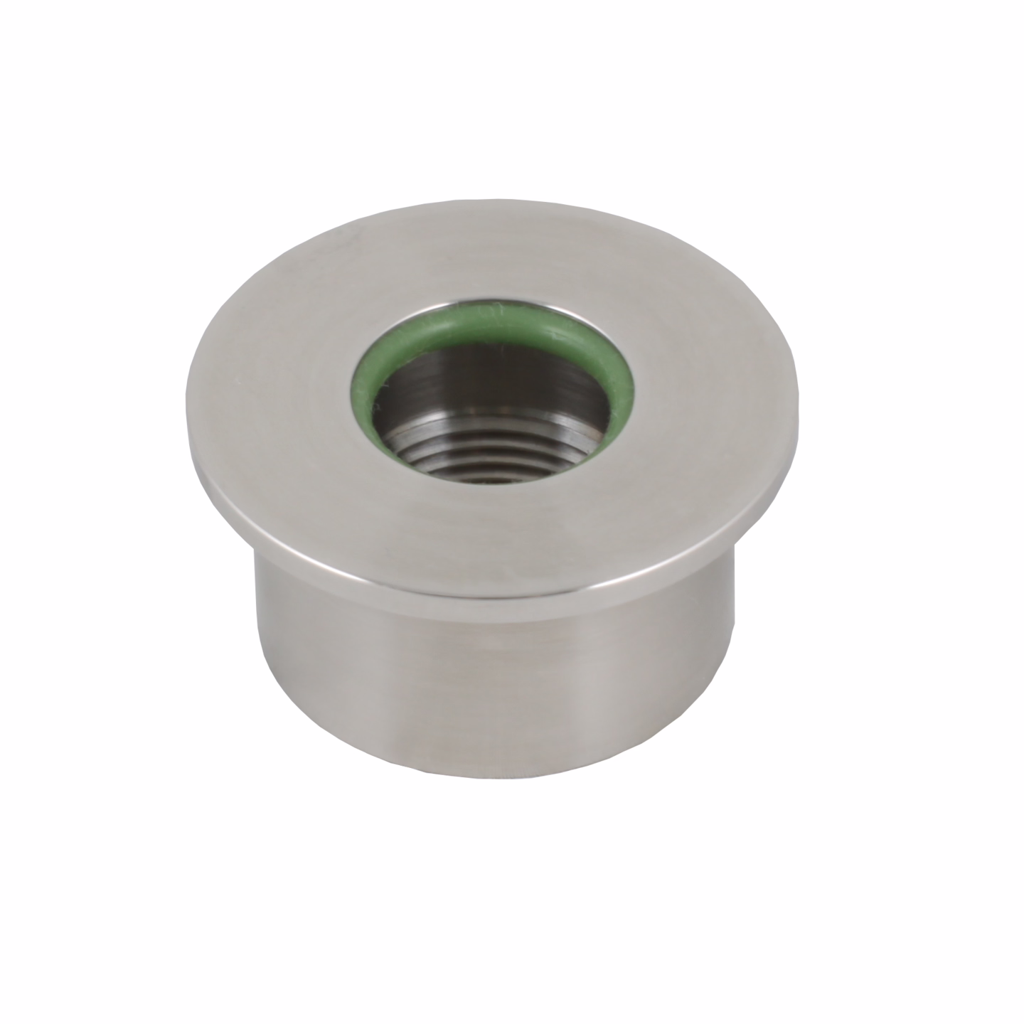 Приварная бобышка, резьба 3/4" PF (цилиндрическая), гигиеническое исполнение с юбкой под приварку, нерж.сталь 321