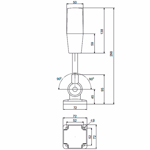 Светосигнальная колонна INNOCONT TL50B-220-RYG