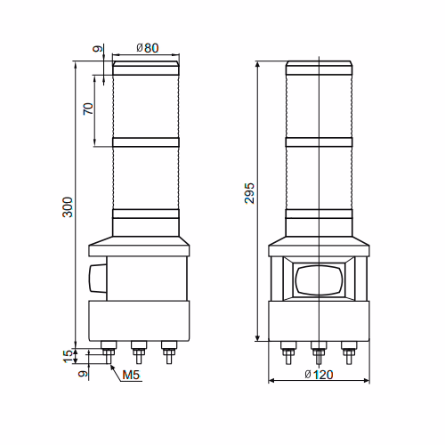 Светосигнальный маячок INNOCONT SFL100B-220-RG