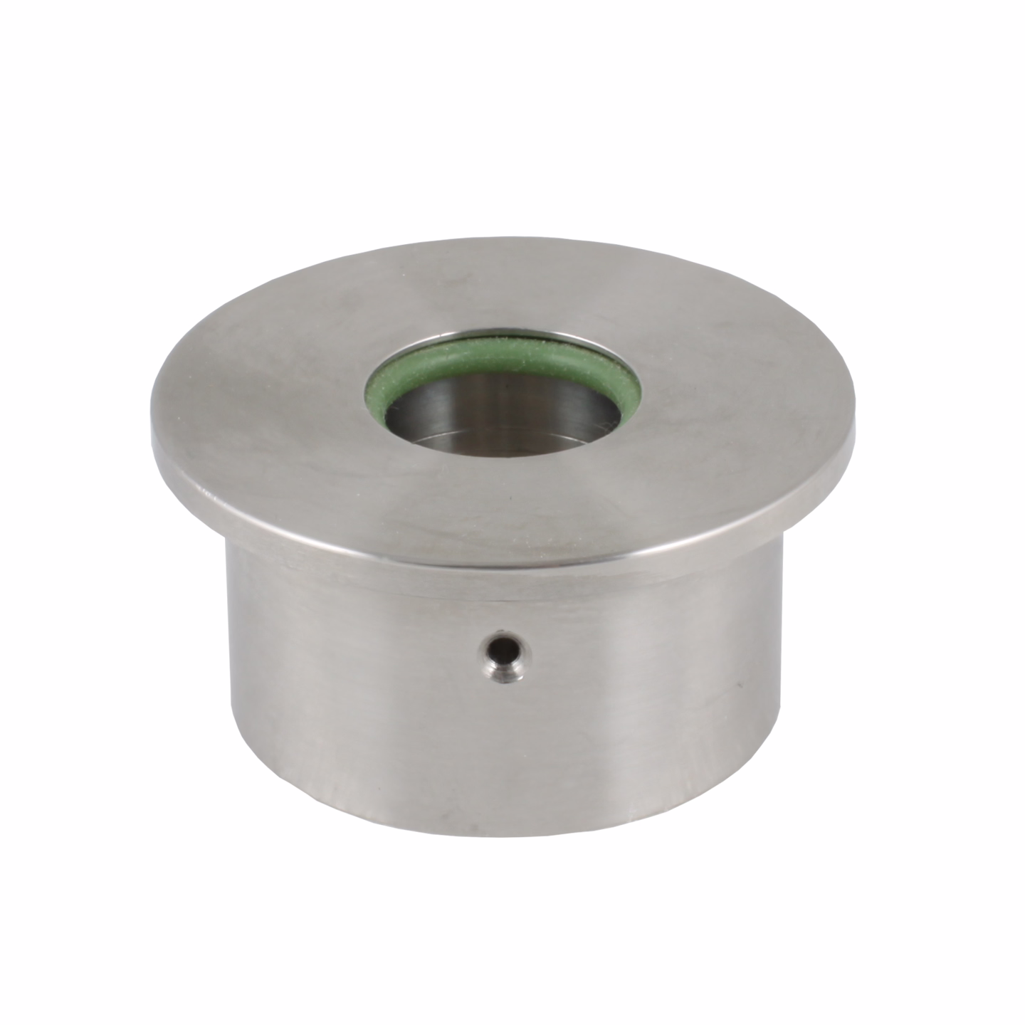 Приварная бобышка, резьба 1/2" PF (цилиндрическая), гигиеническое исполнение с юбкой под приварку и индикатором протечки, нерж.сталь 321
