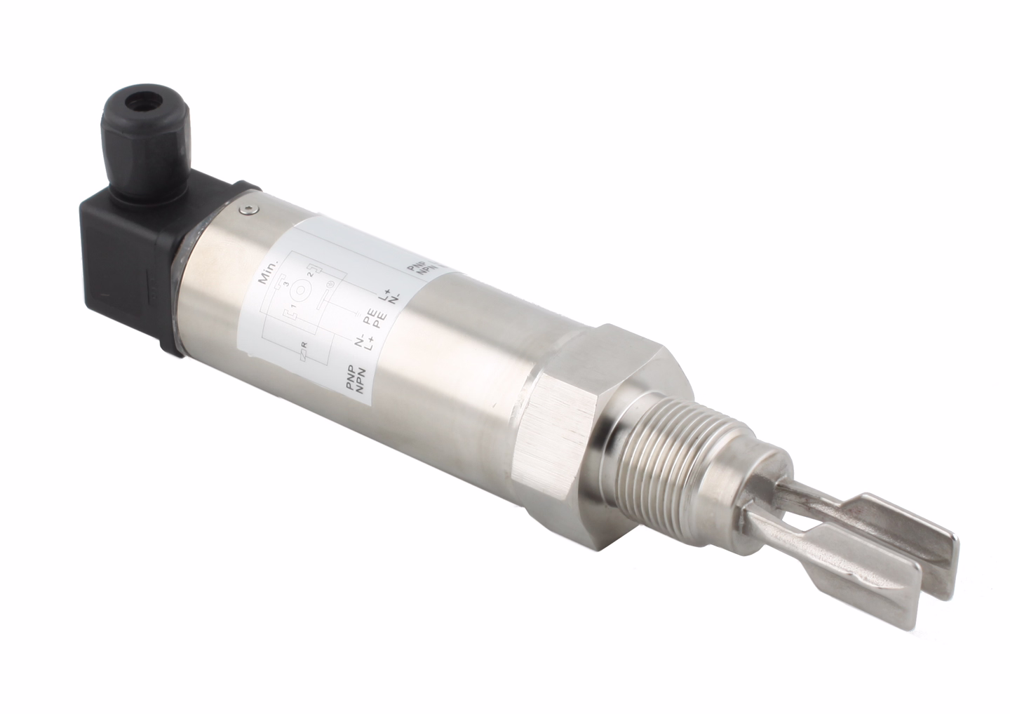 Вибрационный датчик уровня жидкостей INNOLEVEL, -40 +150°С, Pmax=40 bar, 12 - 55 VDC, IP65, соединение- резьба 3/4'' PT(коническая), удлинение 40 мм, нерж. сталь 316L