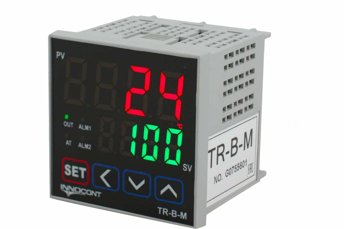Температурный контроллер INNOCONT, 2 дисплея, 4 разряда, 72x72x60 мм, 2 аварийных выхода, 110-220VAC, выход: реле + твердотельное реле TR-B-M