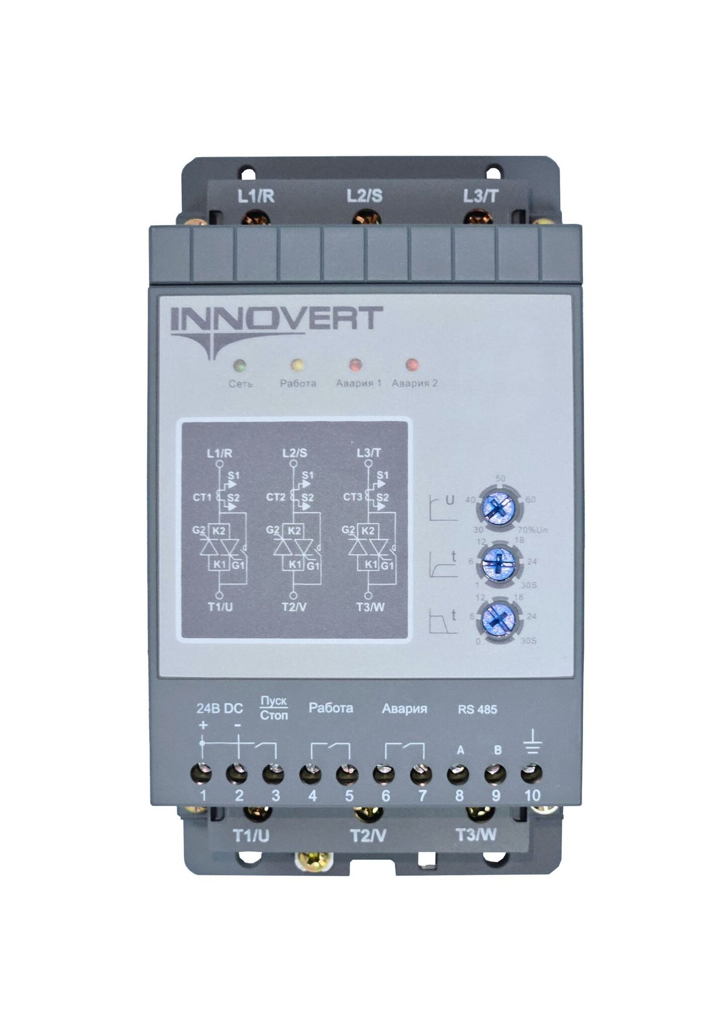 Устройство плавного пуска INNOVERT SSD402A43E, 4кВт, 380В, 7.5А
