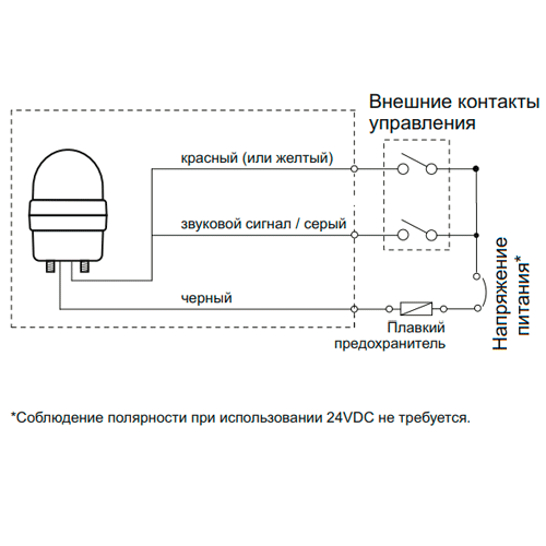 Маяк проблесковый желтого цвета INNOCONT SL70B-220-Y