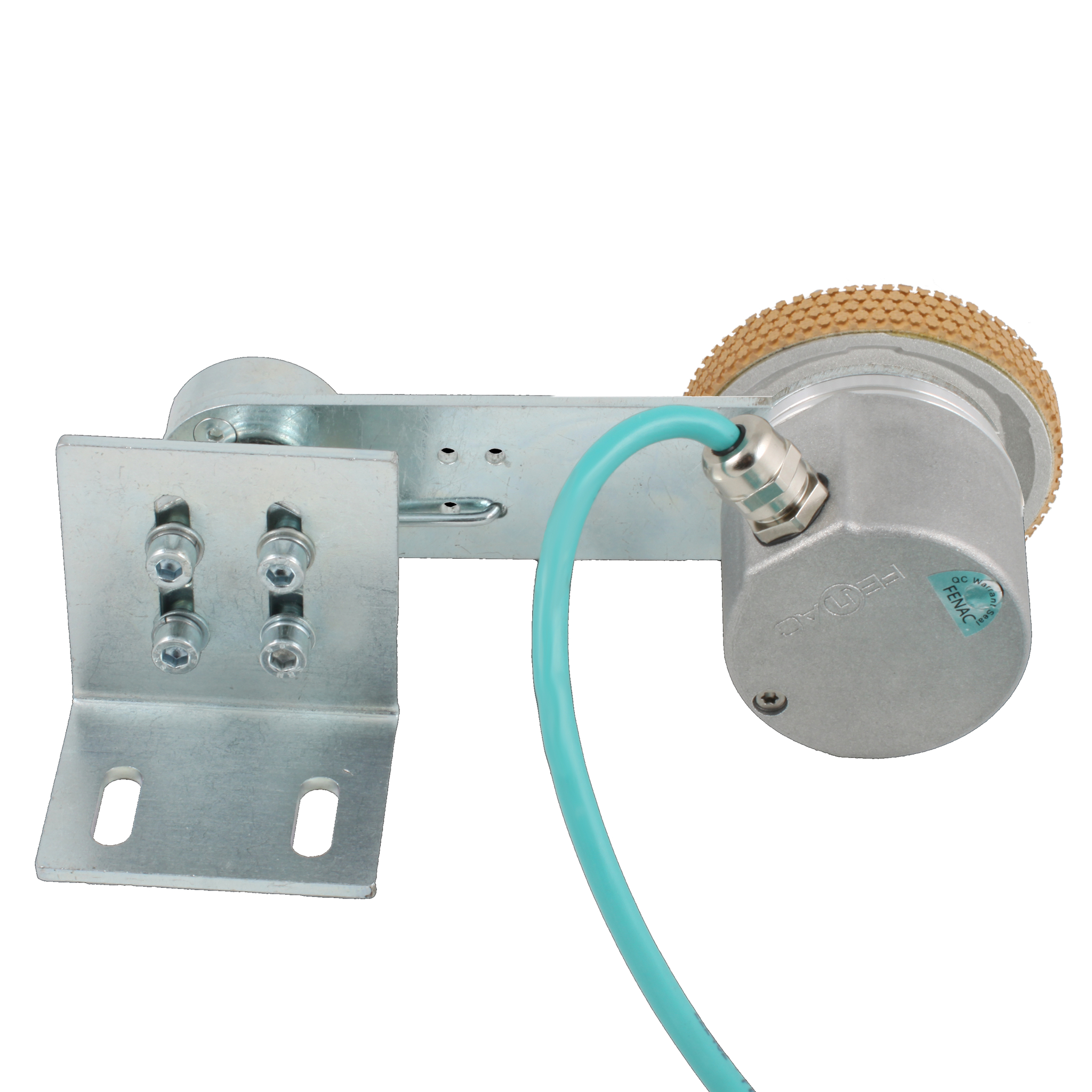 Инкрементальный энкодер INNOCONT D=50мм с мерным колесом L=250мм, контактная поверхность - резина, профиль ребристый, 1имп/0,5мм, 5…30VDC, выход HTL, IP64, -20…+85°C, радиальный кабель 2м