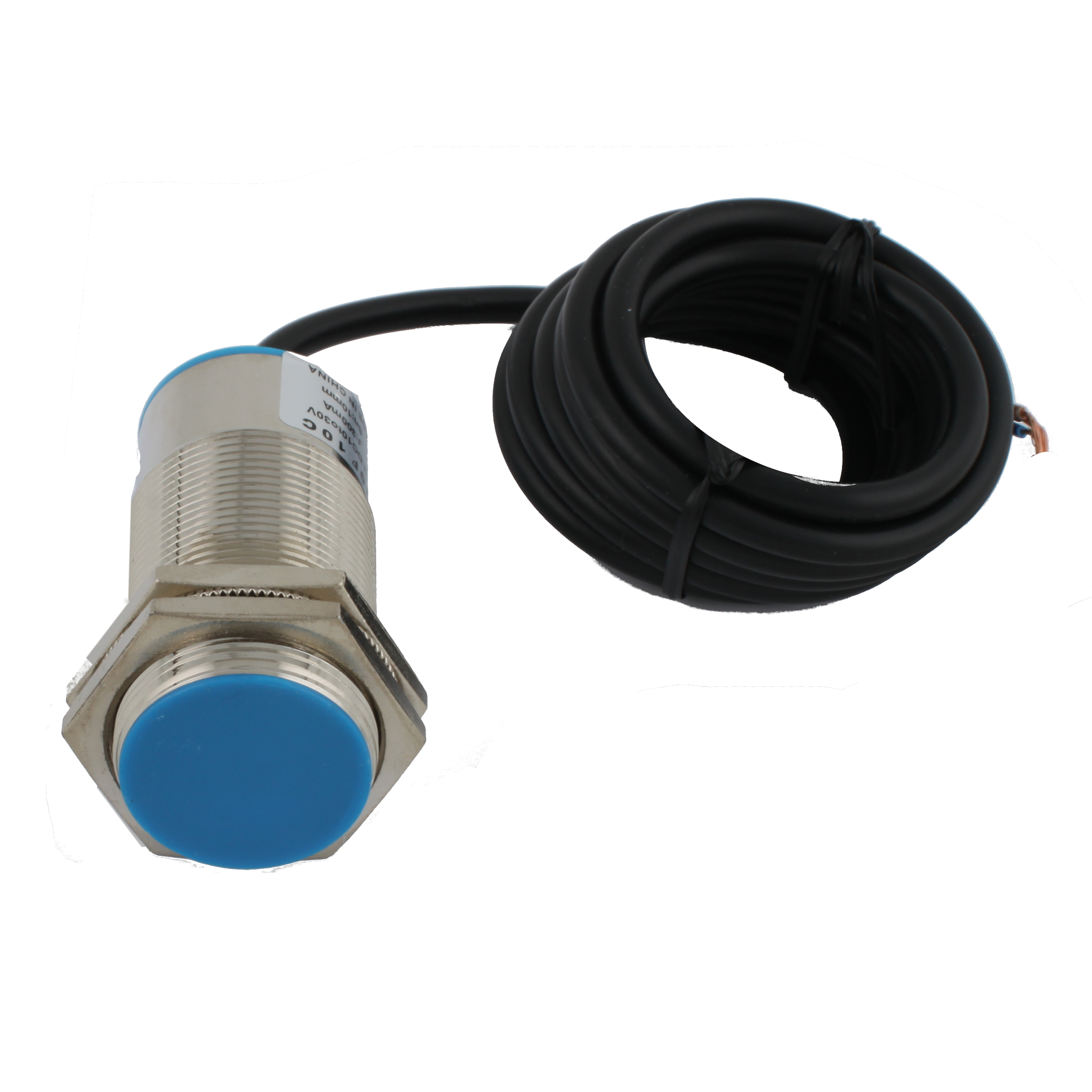 Индуктивный датчик INNOCONT, M30x1,5, L=78 мм, экранированный, зона срабатывания 10 мм, -25 +60 С, 12…24 VDC, IP65, выход: PNP NO, макс. ток 200 мА, кабель 2 м SL-30P10C