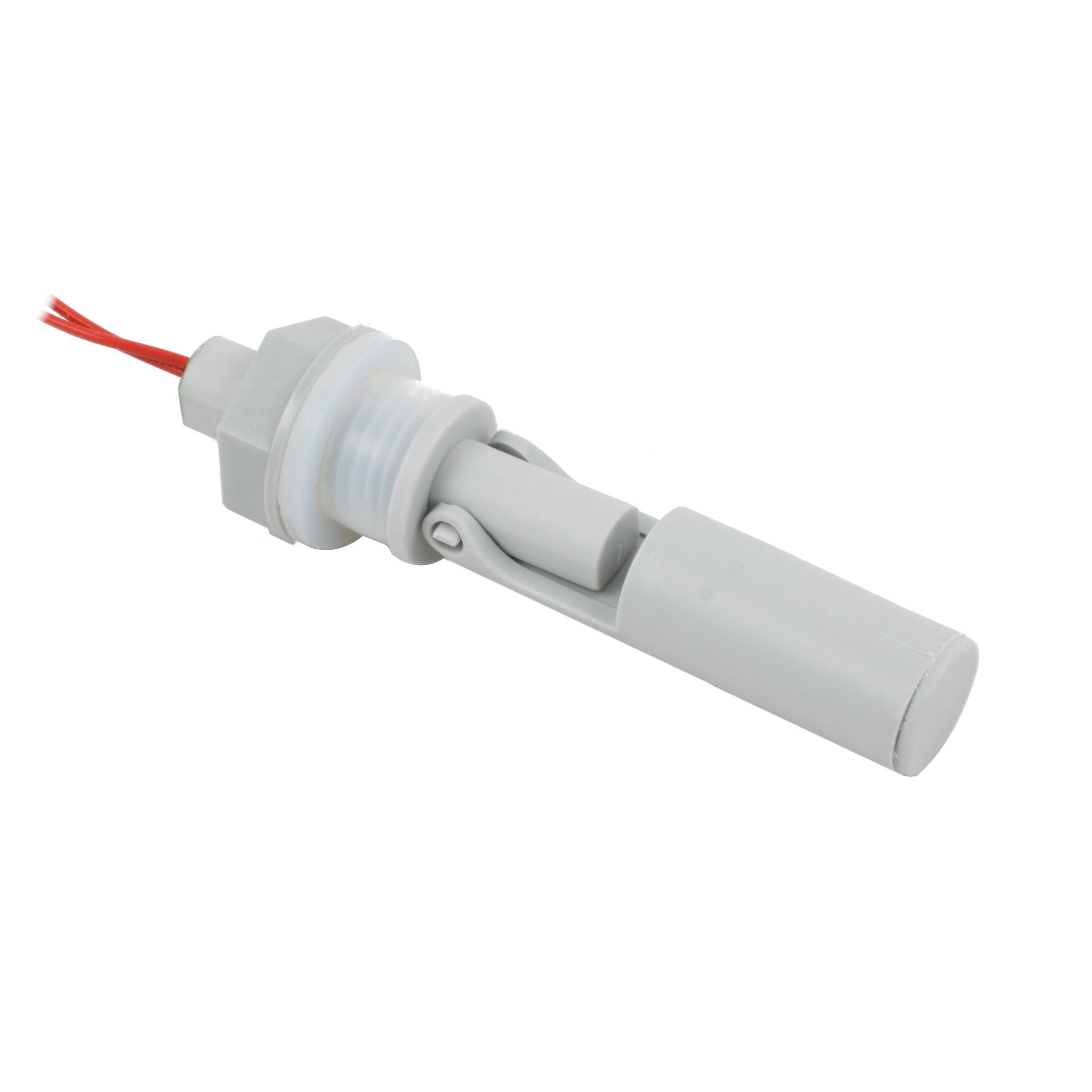 Поплавковый датчик уровня жидкости INNOLEVEL, горизонтальное исполнение, -20 +120 С, соединение- резьба M16 PVDF, кабель 500 мм, поплавок - PVDF