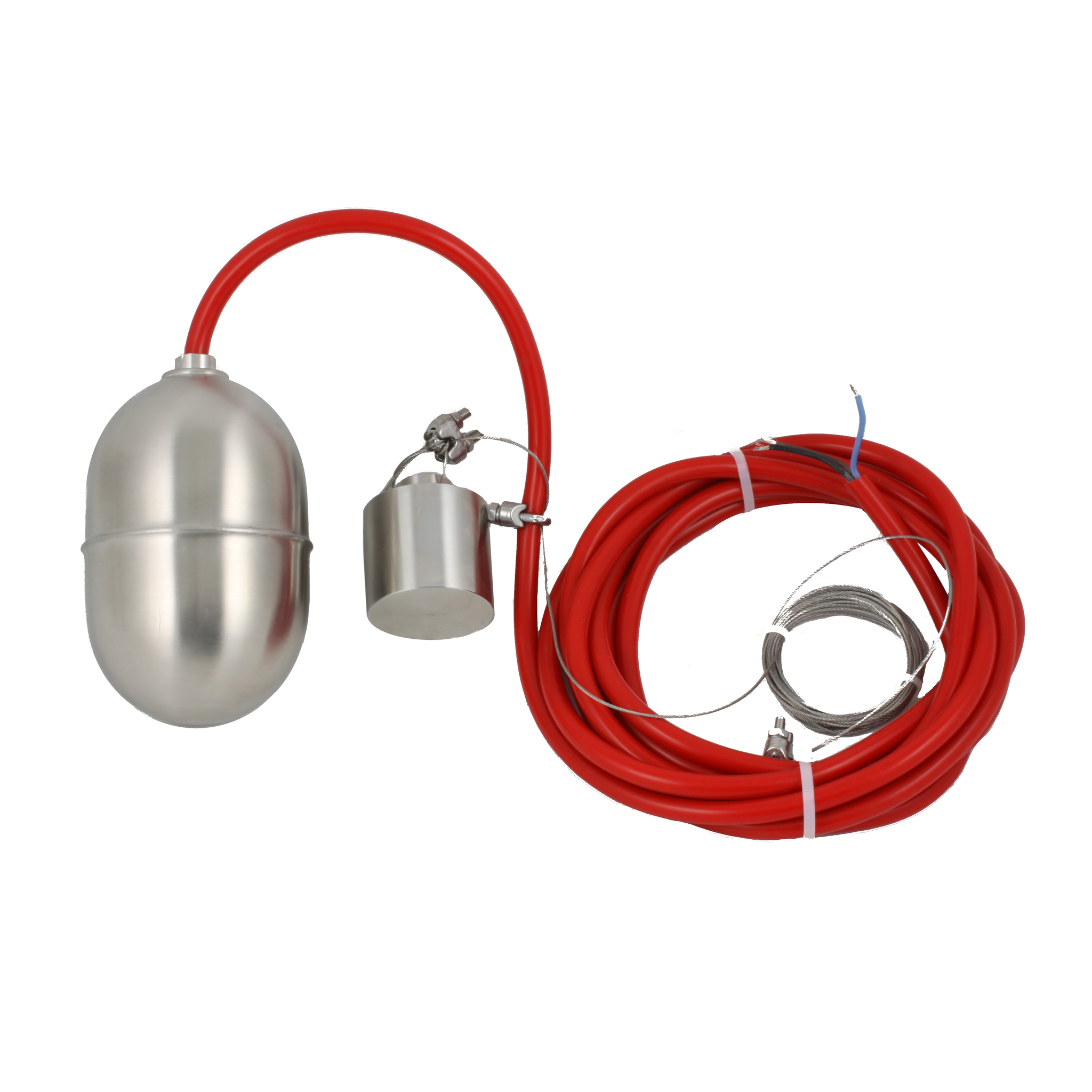 Поплавковый датчик уровня жидкости INNOLEVEL, исполнение на кабеле 5 м, -10 +180 С, поплавок- нерж. сталь, кабель- силикон