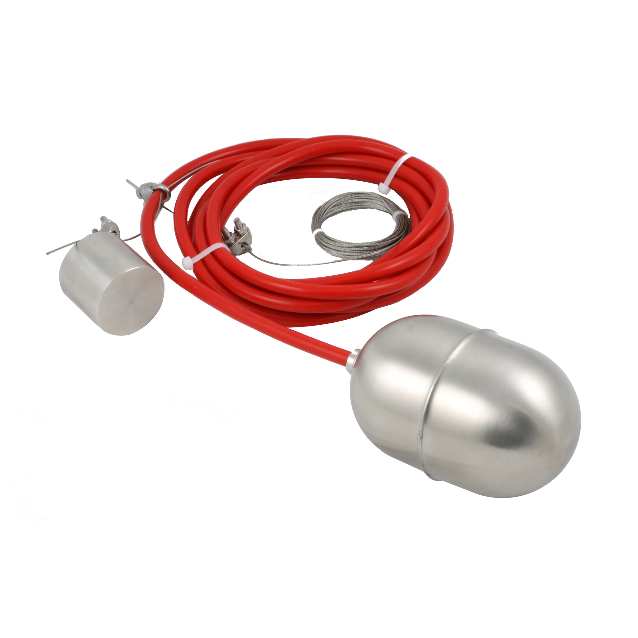 Поплавковый датчик уровня жидкости INNOLEVEL, исполнение на кабеле 5 м, -10 +180 С, поплавок- нерж. сталь, кабель- силикон