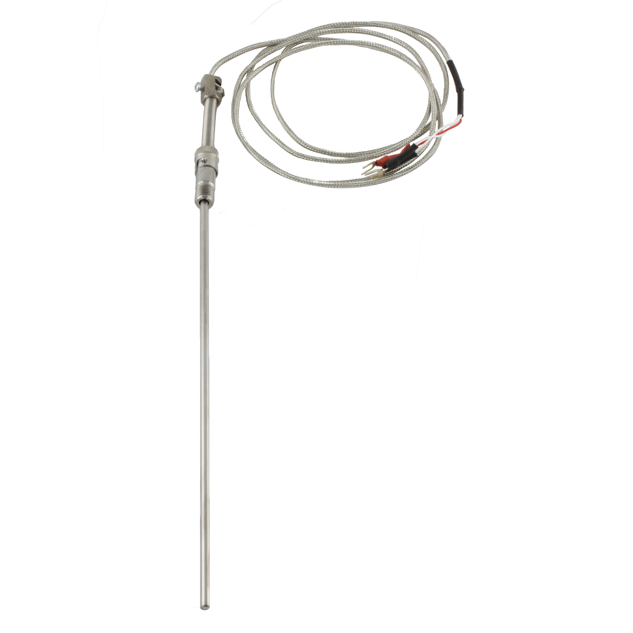 Датчик температуры INNOCONT с кабелем, исполнение S, спай Pt100, рабочая часть: диаметр 4,8мм длина 300мм, втулка М12x1,5, длина кабеля 1.5м TS-W-S-Pt100-4,8-300-1,5