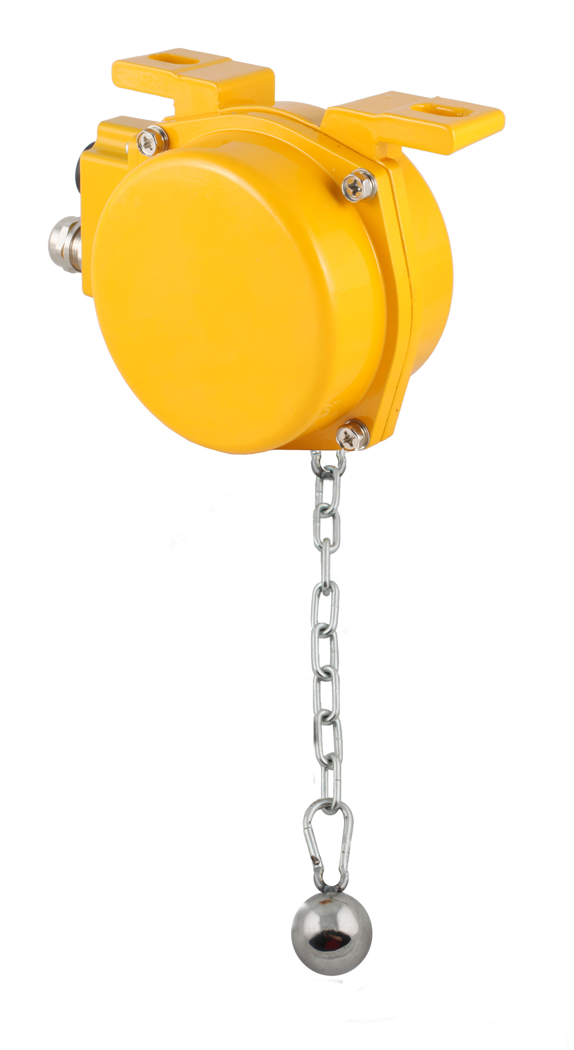 Датчик наличия перегруза на конвейерной ленте INNOLEVEL в алюм. корпусе, -40...+75С, 250 VAC, 10 A, IP65, релейный выход, крепление чувствительного груза- цепь 1250 мм, нерж. сталь