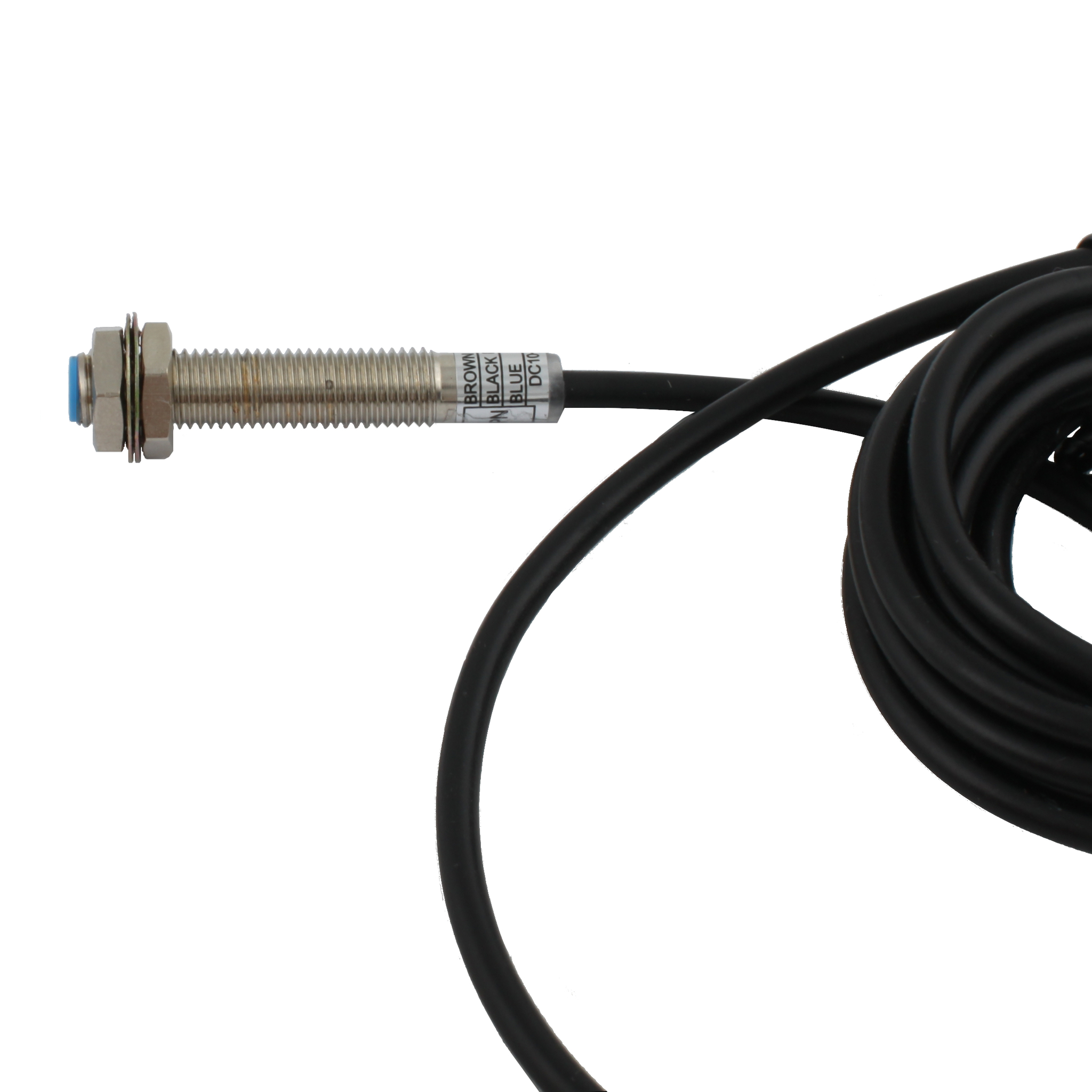 Индуктивный датчик INNOCONT, M8x1, L=49 мм, экранированный, зона срабатывания 1 мм, -25 +60 С, 12…24 VDC, IP65, выход: NPN NO, макс. ток 200 мА, кабель 2 м SL-8N1C