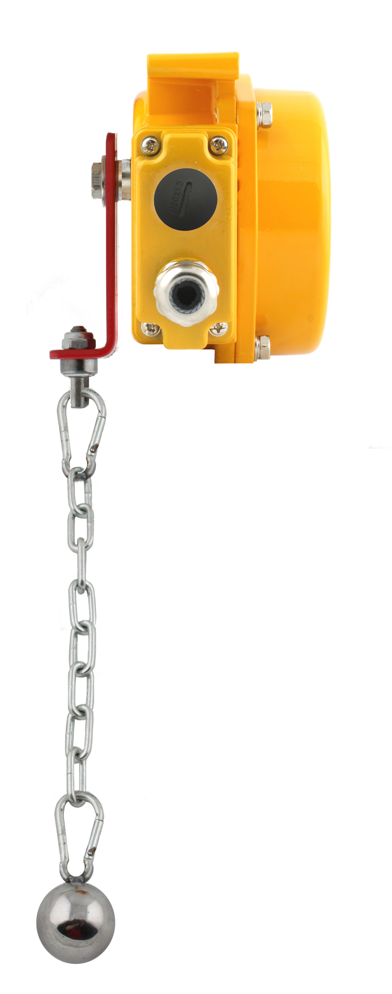 Датчик наличия перегруза на конвейерной ленте INNOLEVEL в алюм. корпусе, -40...+75С, 250 VAC, 10 A, IP65, релейный выход, крепление чувствительного груза- цепь 1250 мм, нерж. сталь