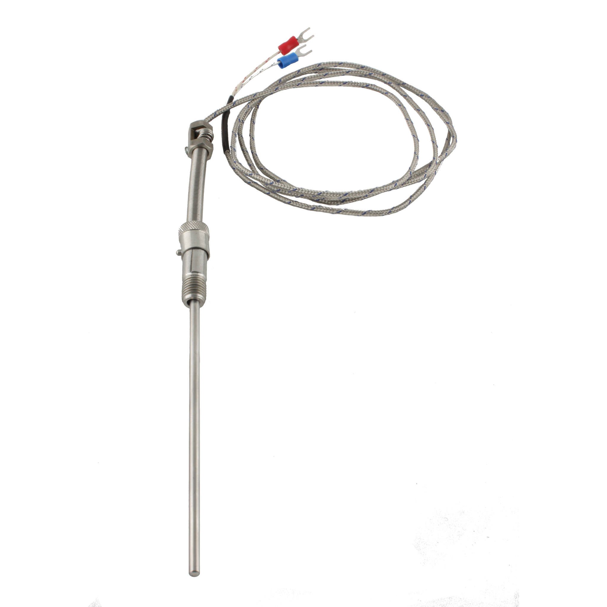 Датчик температуры INNOCONT с кабелем, исполнение S, спай CA, рабочая часть: диаметр 4,8мм длина 150мм, втулка М12x1,5, длина кабеля 1.5м TS-W-S-CA-4,8-150-1,5