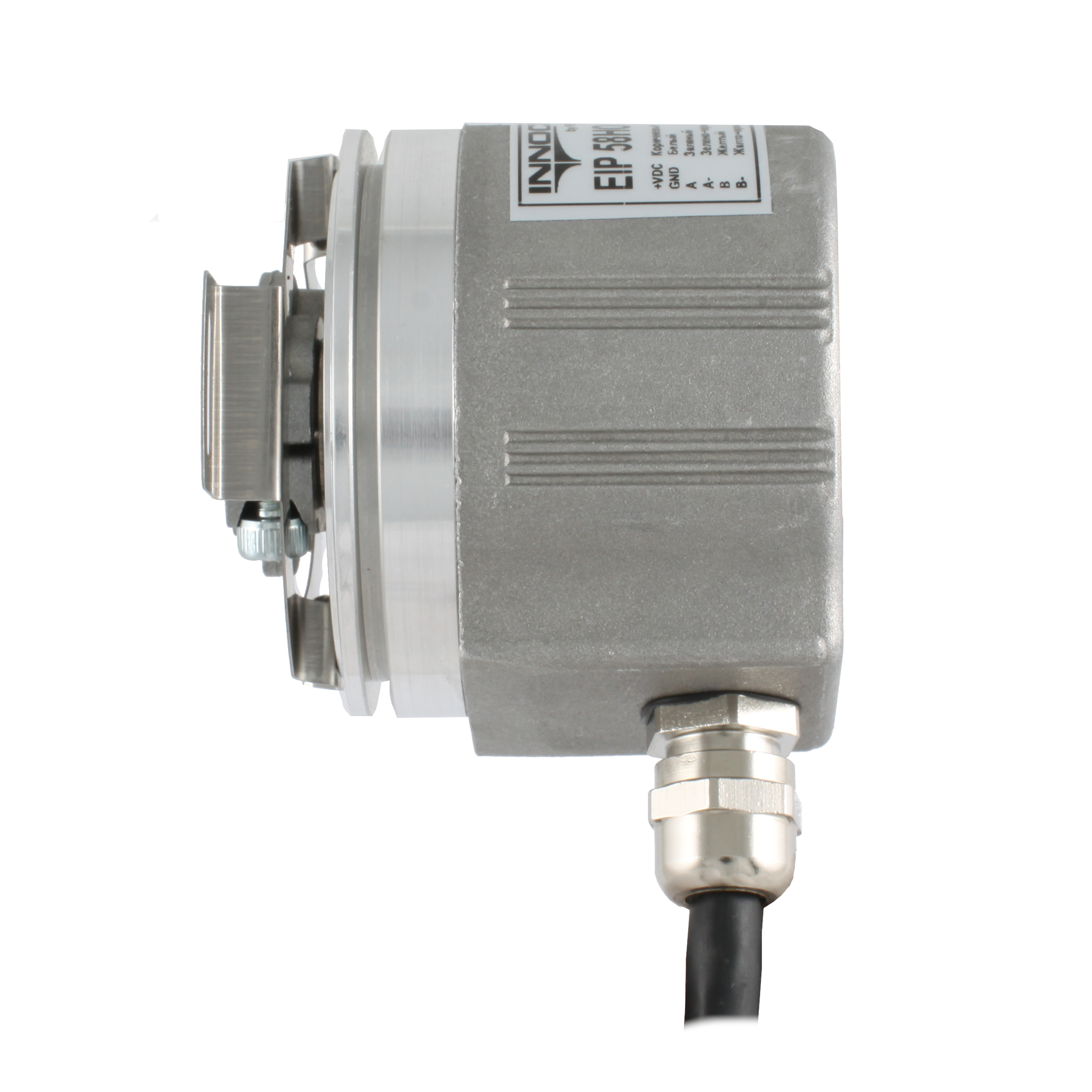 Инкрементальный программируемый энкодер INNOCONT D=58мм, полый вал 15мм, 5…30VDC, выход TTL/HTL с инверсией, IP 54
