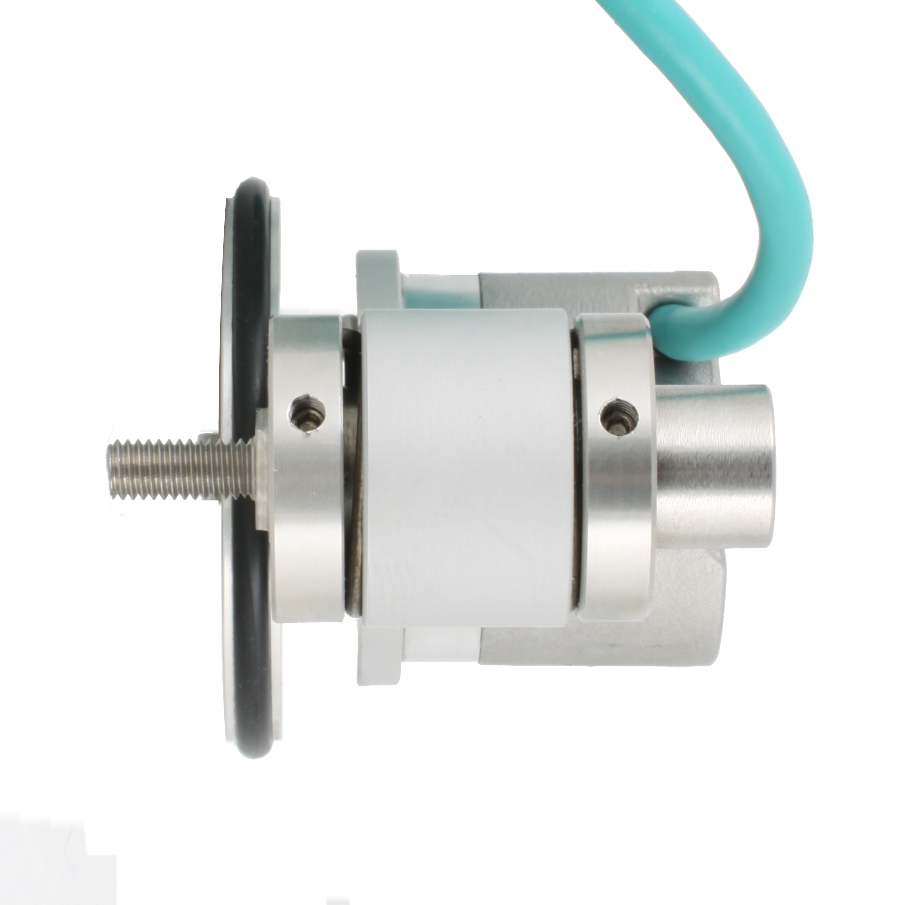 Инкрементальный энкодер INNOCONT D=40мм с мерным колесом L=200мм, контактная поверхность - резина, профиль гладкий, 1имп/0,5мм, 5…30VDC, выход HTL, IP64, -20…+85°C, тангенциальный кабель 2м