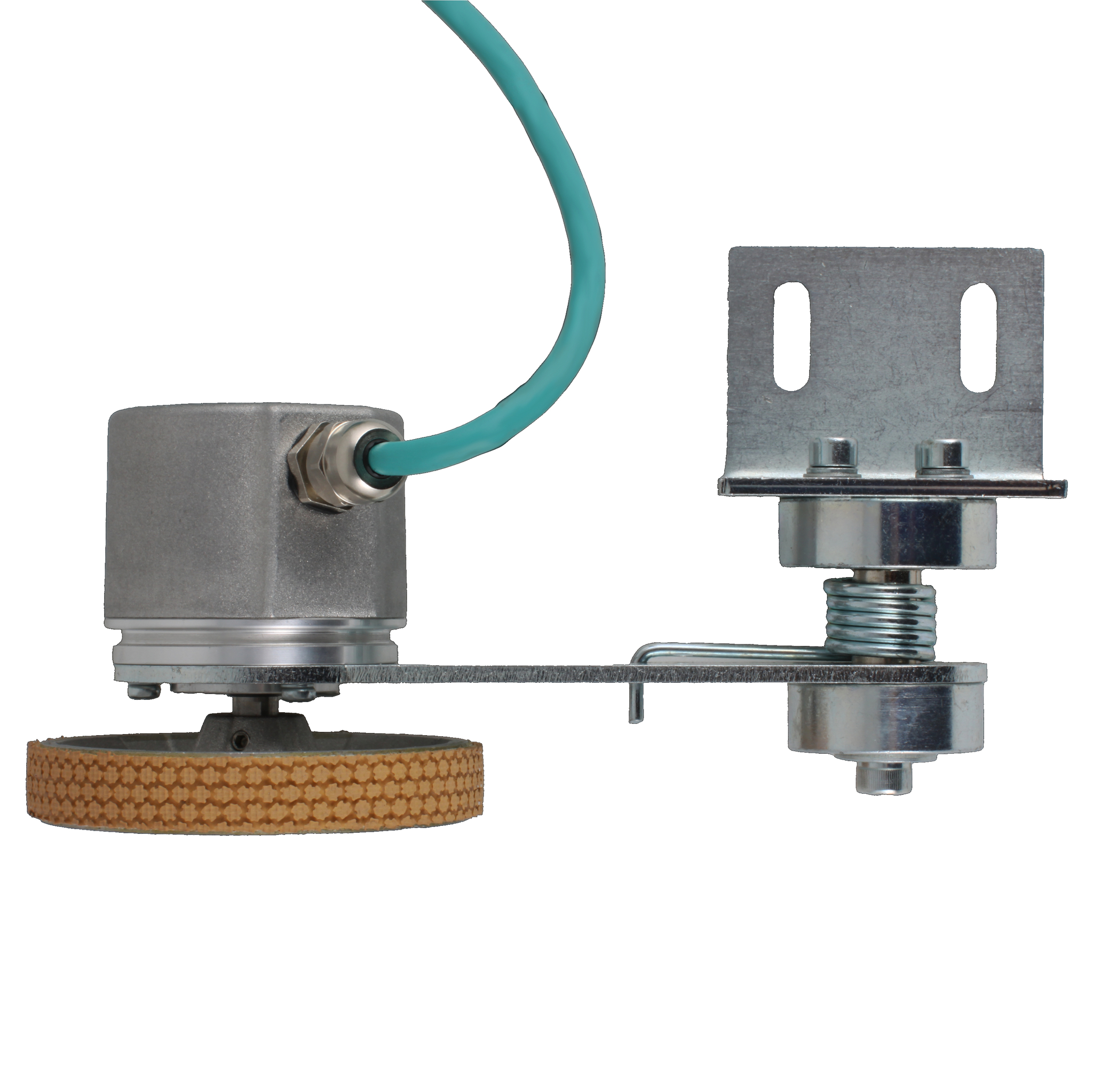 Инкрементальный энкодер INNOCONT D=50мм с мерным колесом L=250мм, контактная поверхность - резина, профиль ребристый, 1имп/0,5мм, 5…30VDC, выход HTL, IP64, -20…+85°C, радиальный кабель 2м