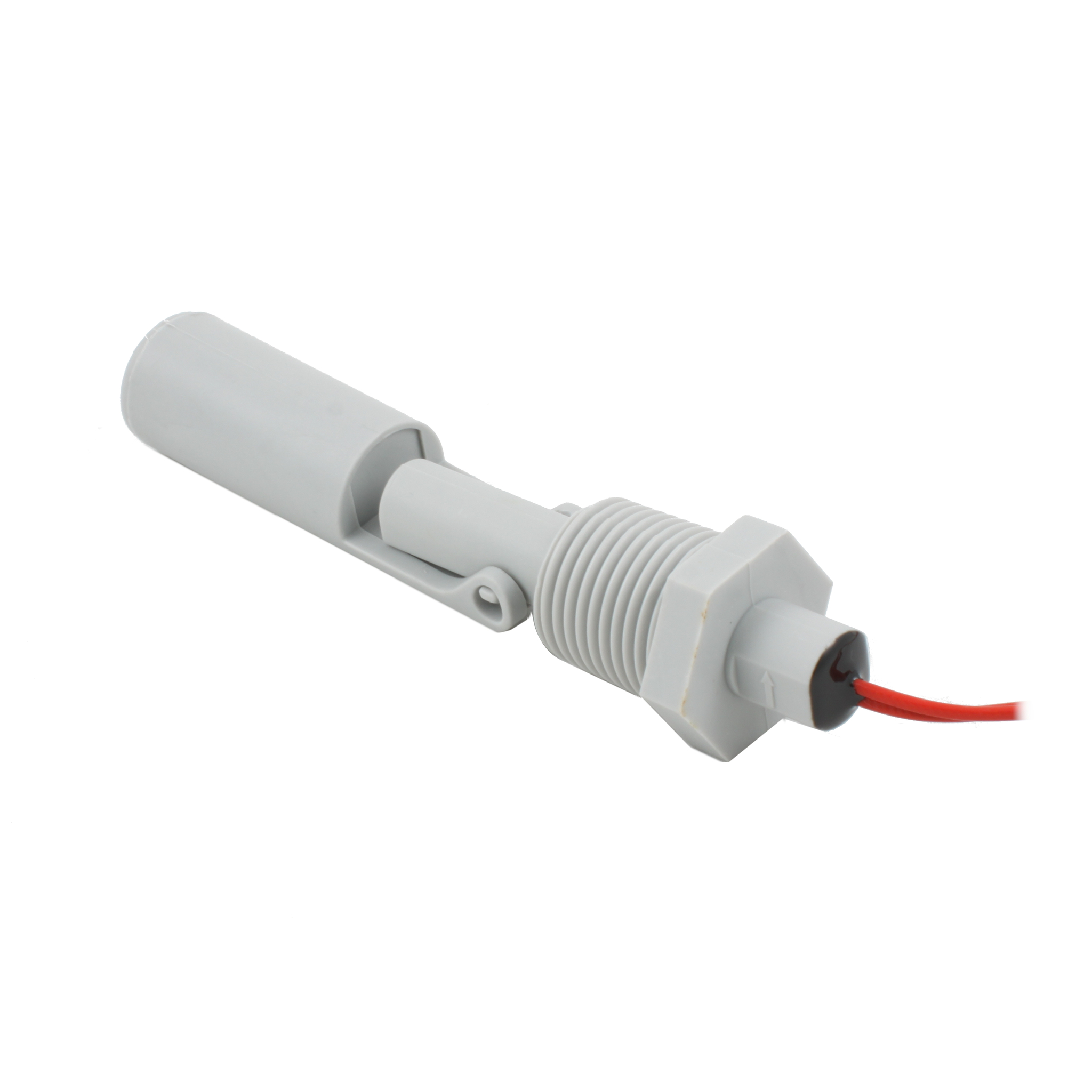 Поплавковый датчик уровня жидкости INNOLEVEL, горизонтальное исполнение, -20 +120 С, соединение- резьба 1/2"NPT PVDF, кабель 500 мм, поплавок - PVDF