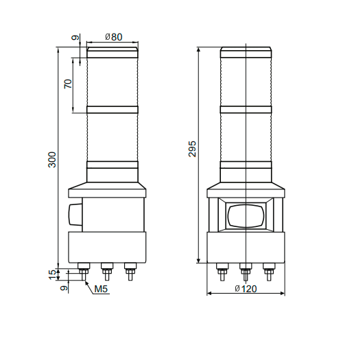 Светосигнальный маячок INNOCONT SFL100B-220-RG