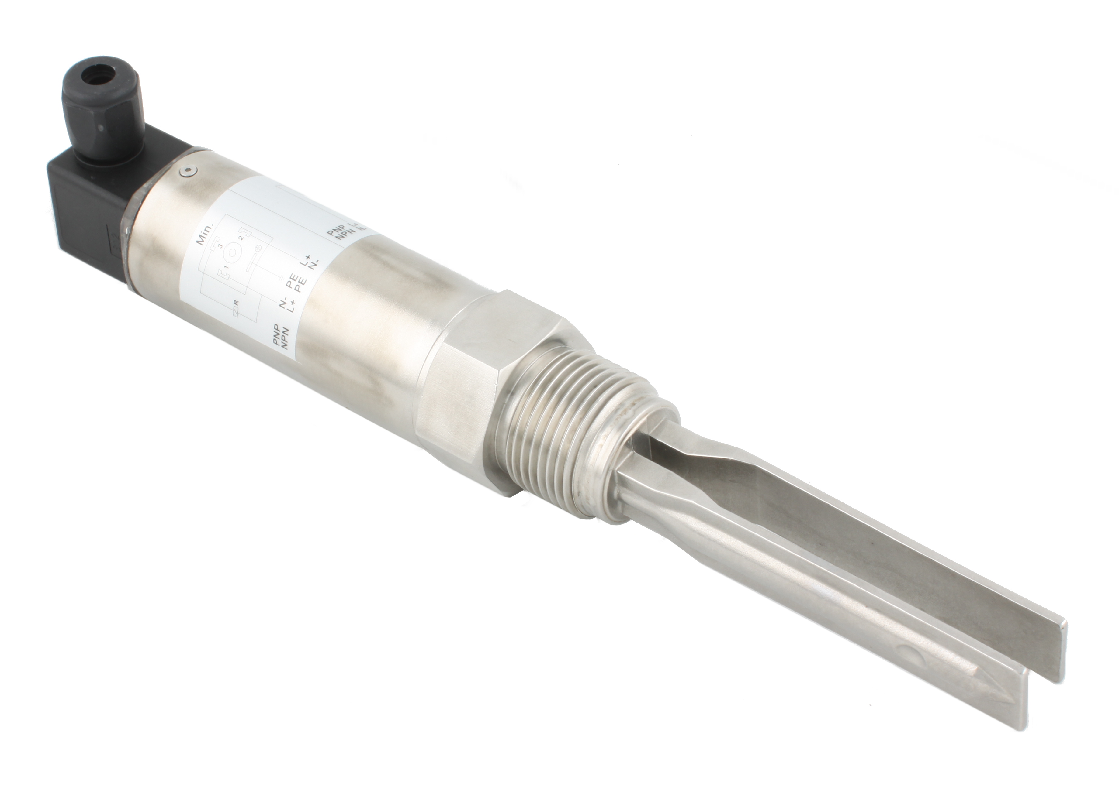 Вибрационный датчик уровня жидкостей INNOLEVEL, -40 +150°С, Pmax=40 bar, 12 - 55 VDC, IP65, соединение- резьба 1'' PT(коническая), удлинение 100 мм, нерж. сталь 316L