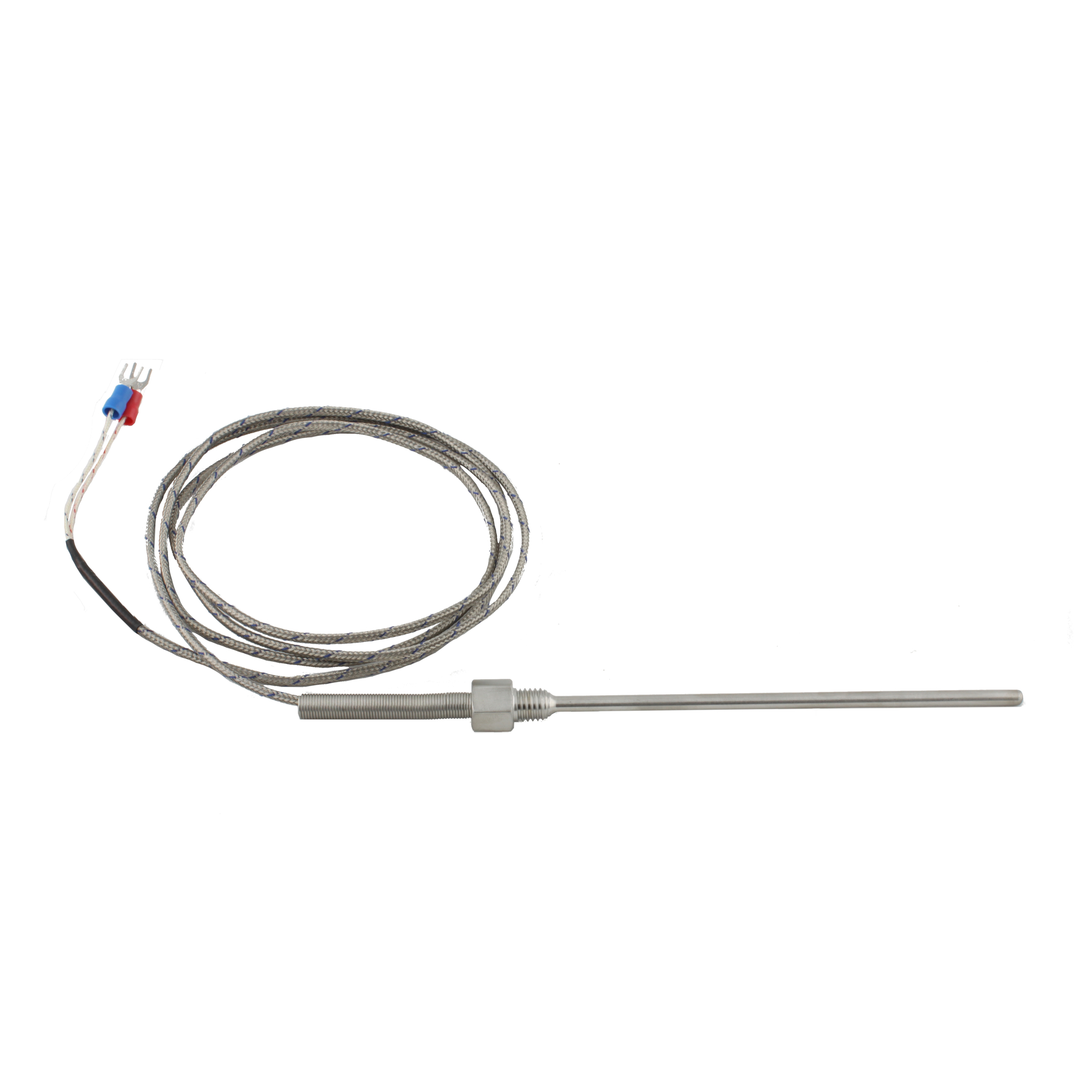 Датчик температуры INNOCONT с кабелем, исполнение N, спай CA, раб. часть: диаметр 4,8мм длина 150мм, резьба М10x1,5, длина кабеля 1.5м TS-W-N-CA-4,8-150-1,5-M10x1,5