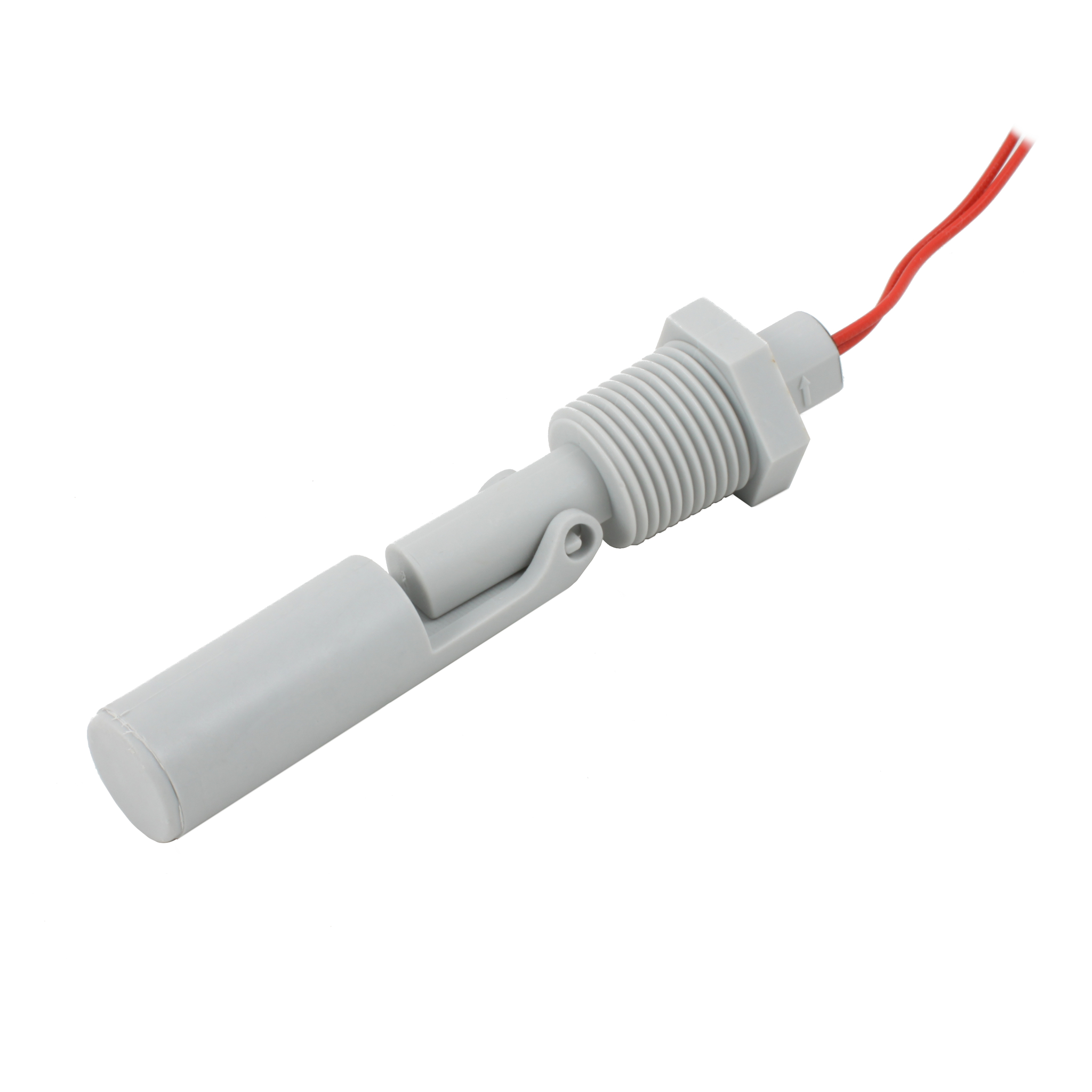 Поплавковый датчик уровня жидкости INNOLEVEL, горизонтальное исполнение, -20 +120 С, соединение- резьба 1/2"NPT PVDF, кабель 500 мм, поплавок - PVDF