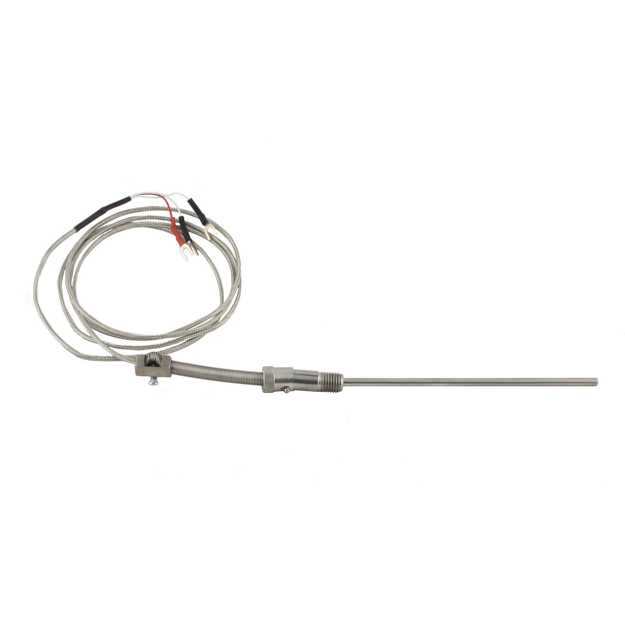 Датчик температуры INNOCONT с кабелем, исполнение S, спай Pt100, рабочая часть: диаметр 4,8мм длина 150мм, втулка М12x1,5, длина кабеля 1.5м TS-W-S-Pt100-4,8-150-1,5