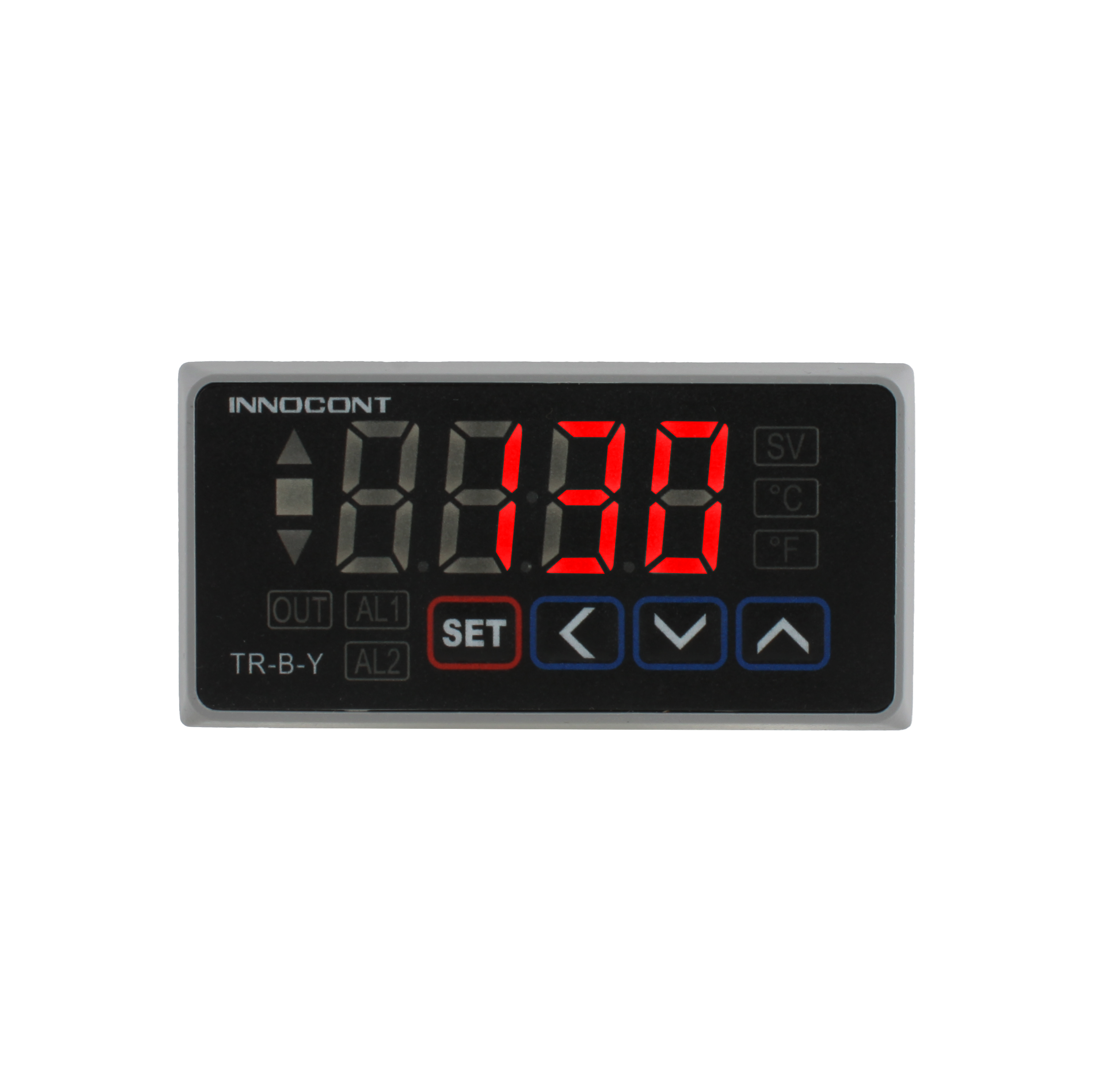Температурный контроллер INNOCONT, 1 дисплей, 4 разряда, 72x36x64 мм, 2 аварийных выхода, 110-220VAC, выход: реле + твердотельное реле TR-B-Y