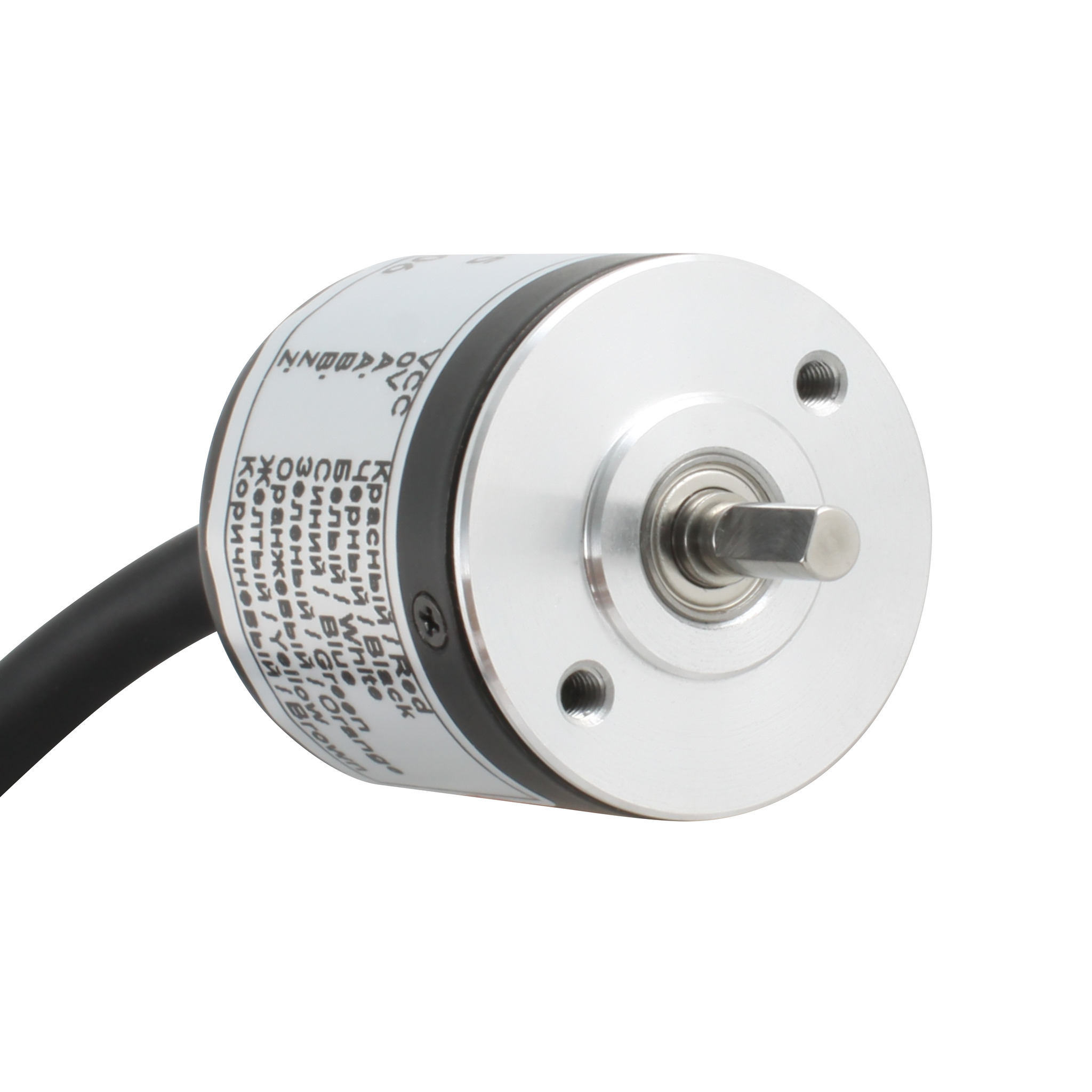 Инкрементальный энкодер INNOCONT D=30мм, выступающий вал 4мм, 360 имп/об, 5VDC, выход TTL, IP54, -20…+80°C, аксиальный кабель 2м