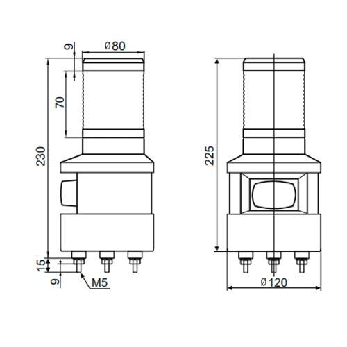 Светосигнальный маячок INNOCONT SFL100B-220-R