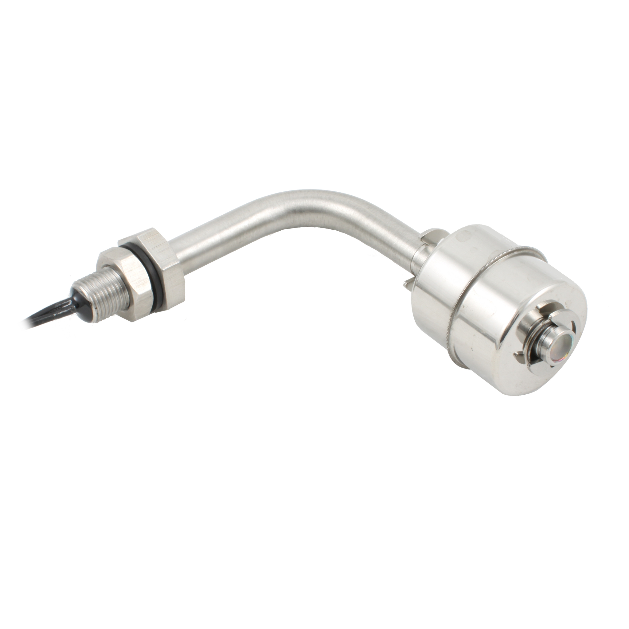 Поплавковый датчик уровня жидкости INNOLEVEL, Г-образное исполнение, -20 +120 С, соединение- резьба 1/8"PF нерж. сталь, кабель 500 мм, поплавок D=28 мм нерж. сталь