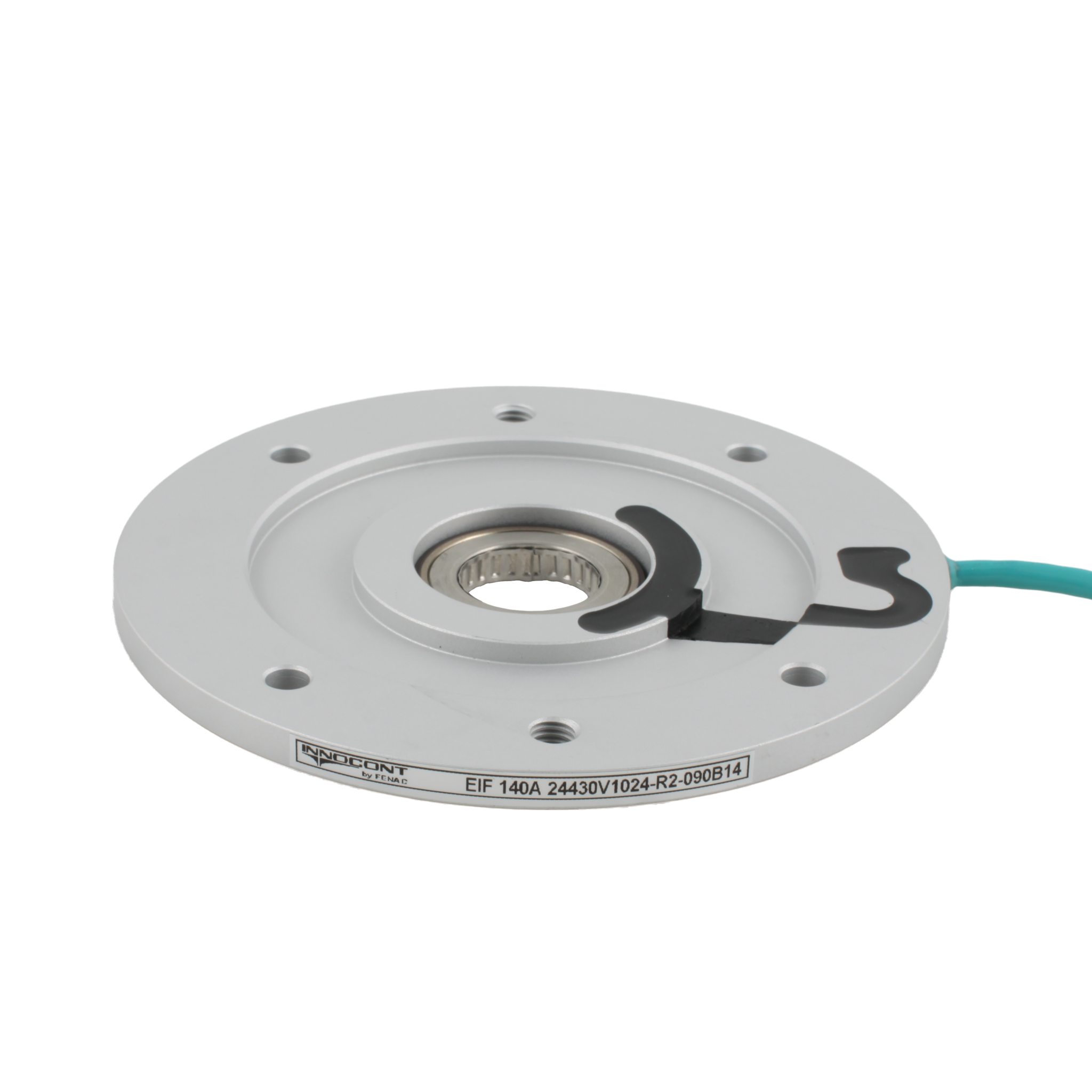 Фланцевый энкодер INNOCONT D=200, нержавеющая сталь, полый вал 19мм, 1024 имп/об, 5...30VDC, TTL/HTL, IP67, кабель 2м, 80 габарит двигателя с фланцемфланец B5