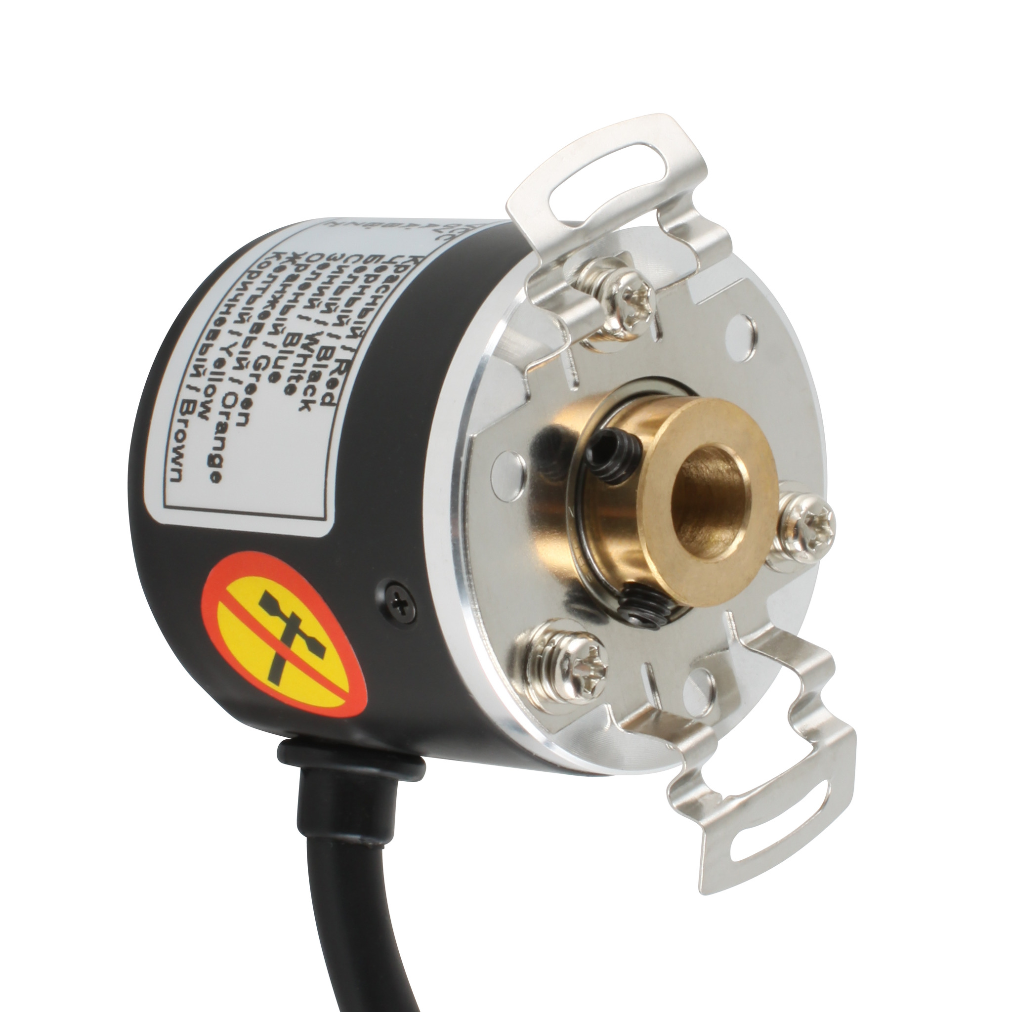 Инкрементальный энкодер INNOCONT D=40мм, полый вал 8мм, 2048 имп/об, 24VDC, выход HTL, IP54, -20…+80°C, радиальный кабель 2м