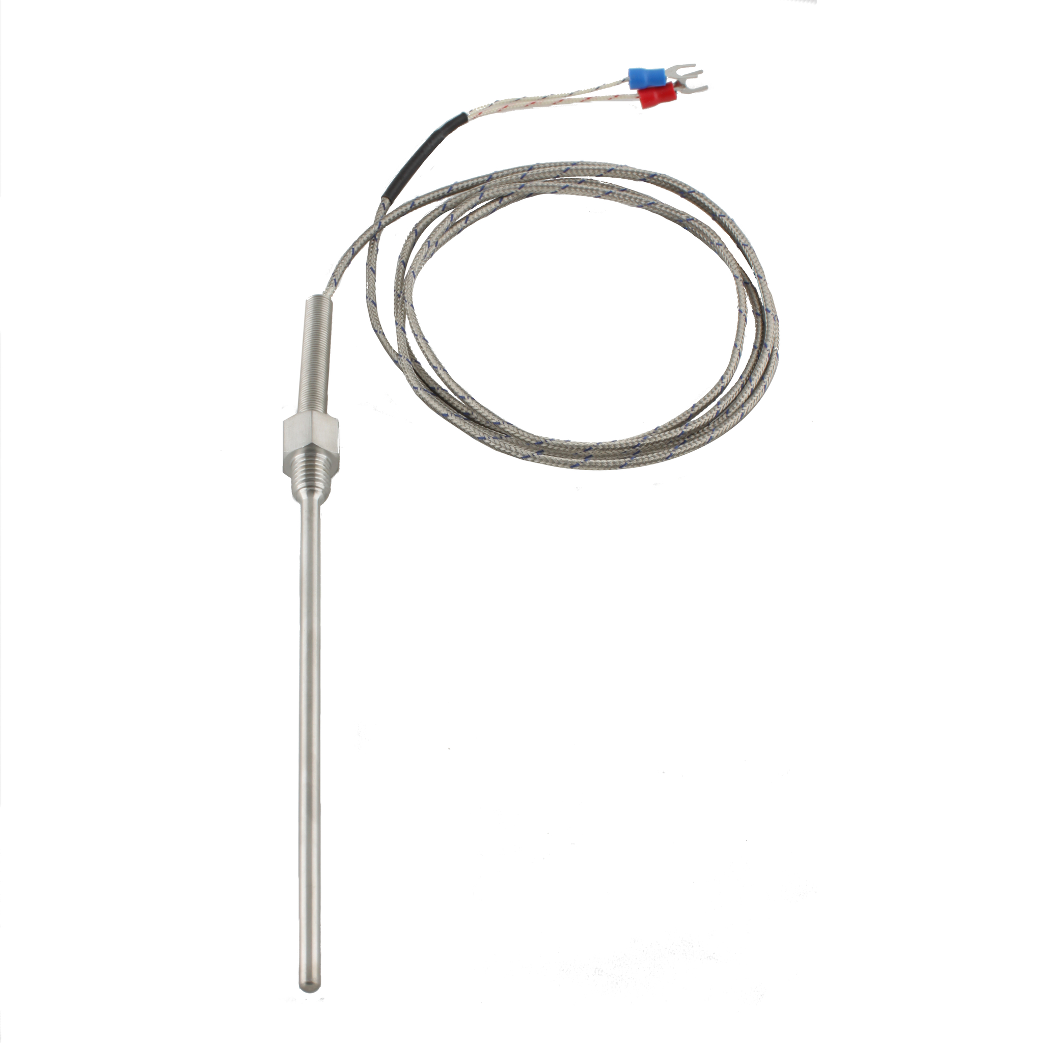 Датчик температуры INNOCONT с кабелем, исполнение N, спай CA, раб. часть: диаметр 4,8мм длина 150мм, резьба М10x1,5, длина кабеля 1.5м TS-W-N-CA-4,8-150-1,5-M10x1,5