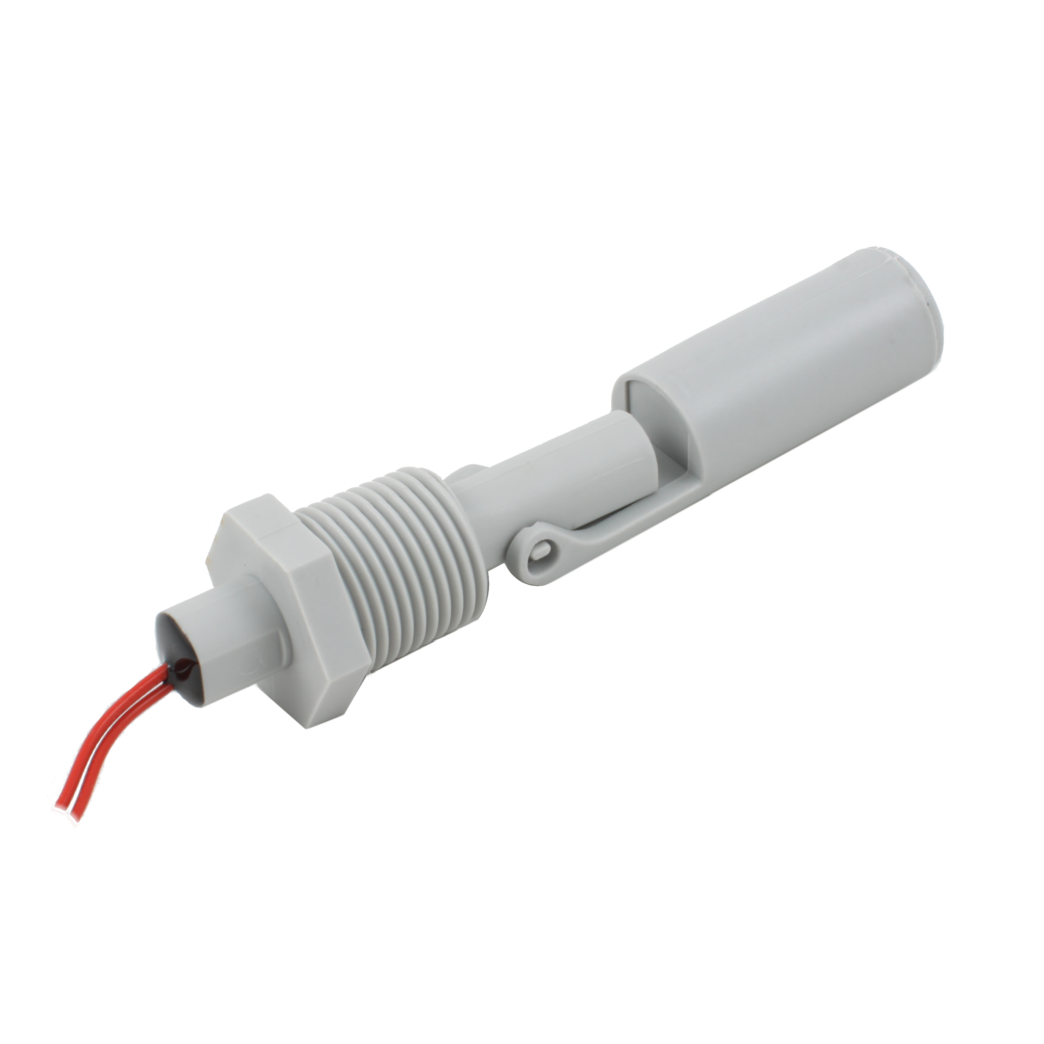 Поплавковый датчик уровня жидкости INNOLEVEL, горизонтальное исполнение, -20 +120 С, соединение- резьба 1/2"NPT PVDF, кабель 500 мм, поплавок - PVDF