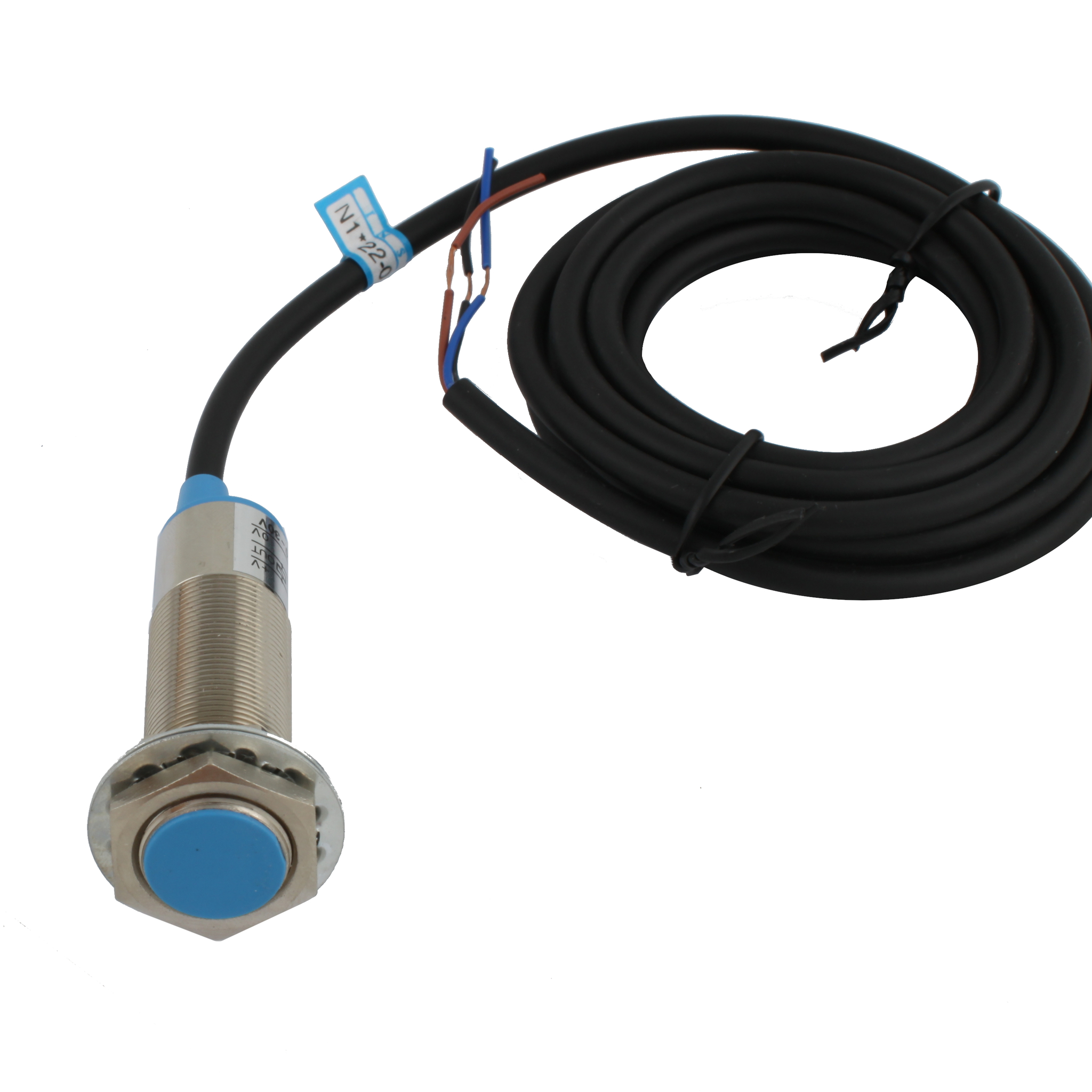 Индуктивный датчик INNOCONT, M18x1, L=73 мм, экранированный, зона срабатывания 5 мм, -25 +60 С, 12…24 VDC, IP65, выход: PNP NO, макс. ток 200 мА, кабель 2 м SL-18P5C