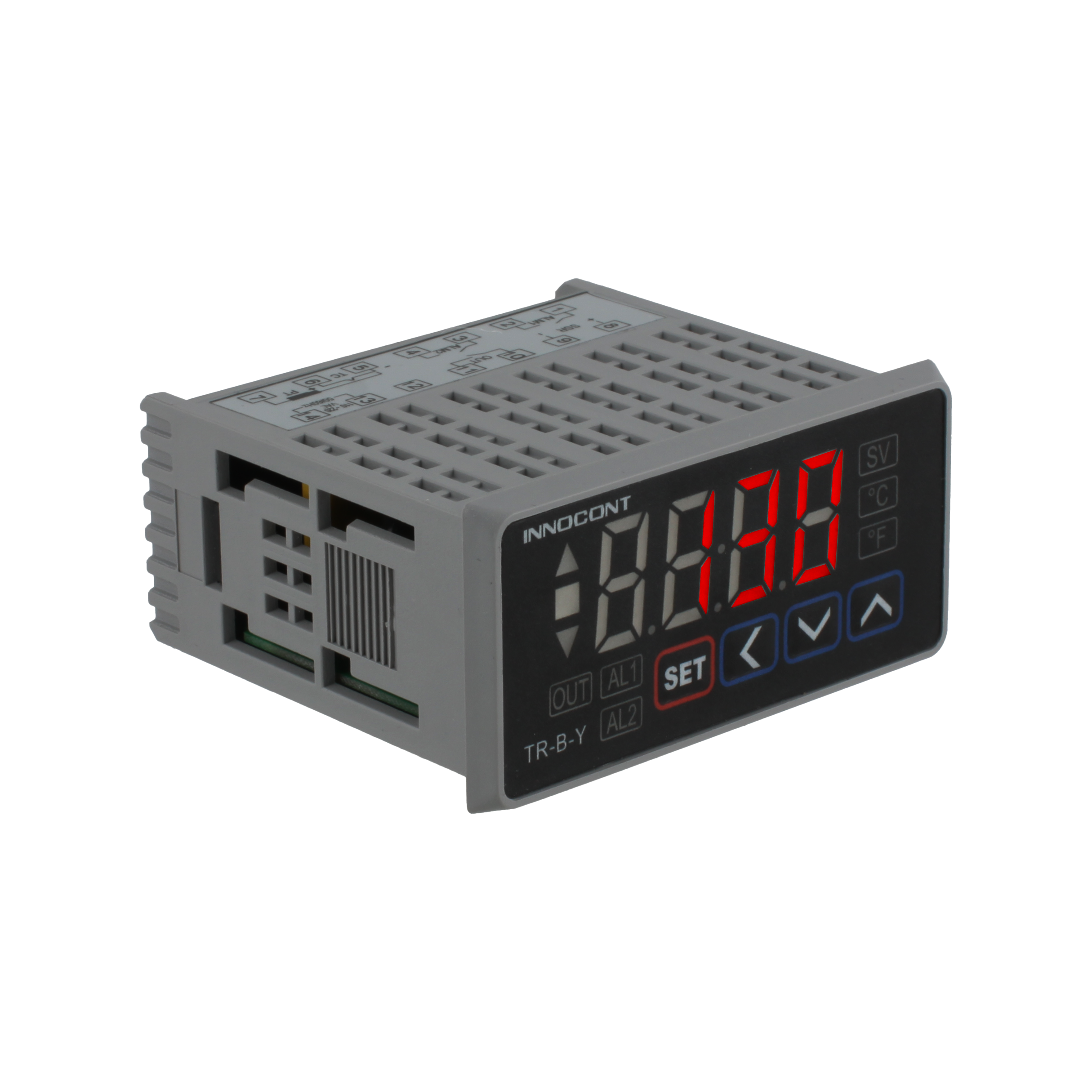 Температурный контроллер INNOCONT, 1 дисплей, 4 разряда, 72x36x64 мм, 2 аварийных выхода, 110-220VAC, выход: реле + твердотельное реле TR-B-Y