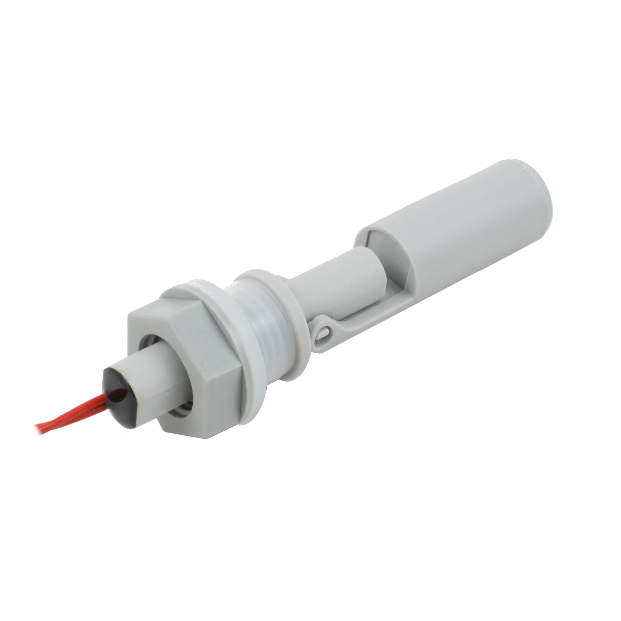 Поплавковый датчик уровня жидкости INNOLEVEL, горизонтальное исполнение, -20 +120 С, соединение- резьба M16 PVDF, кабель 500 мм, поплавок - PVDF