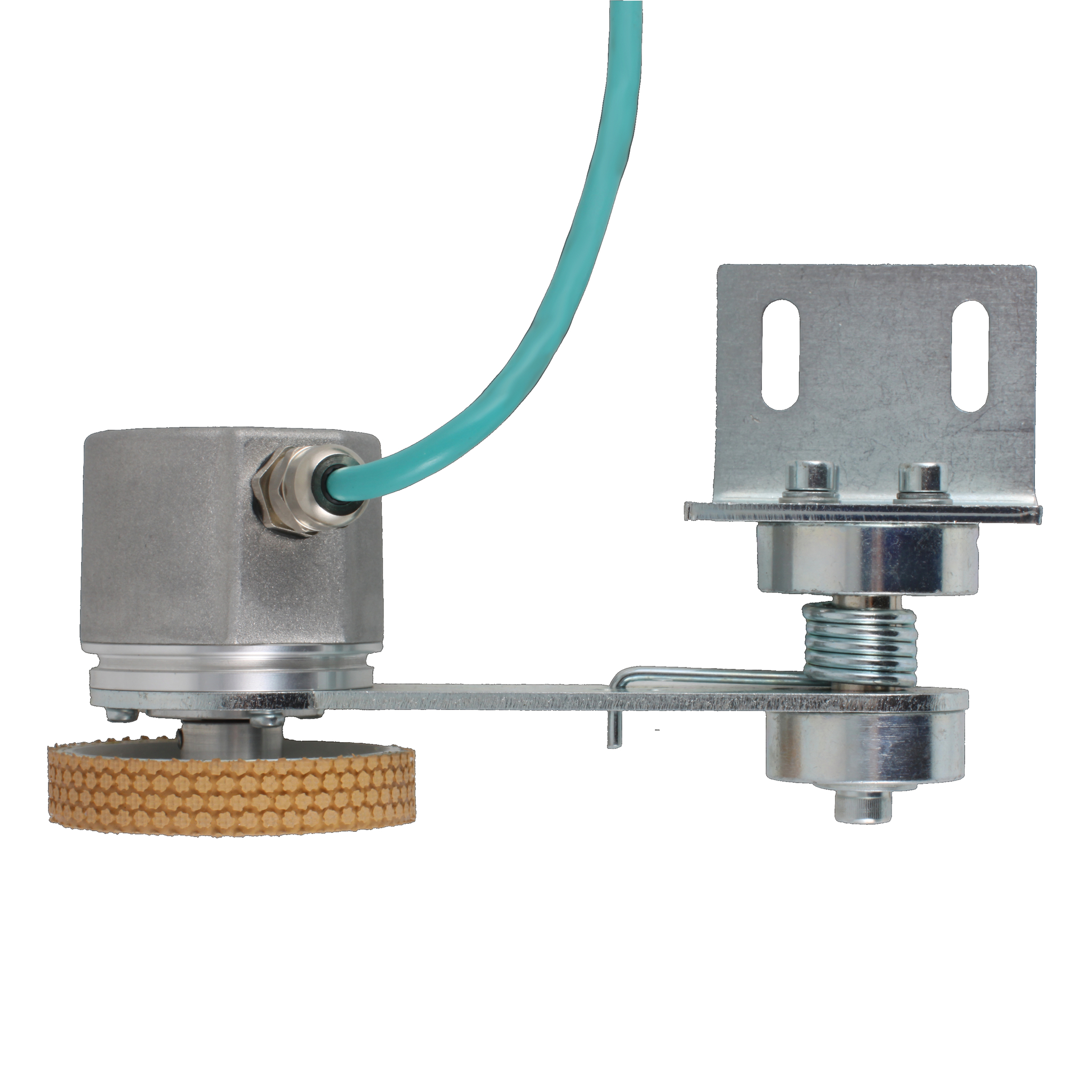 Инкрементальный энкодер INNOCONT D=50мм с мерным колесом L=200мм, контактная поверхность - резина, профиль ребристый, 1имп/0,5мм, 5…30VDC, выход HTL, IP64, -20…+85°C, радиальный кабель 2м