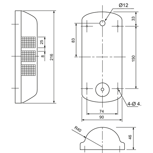 Светосигнальная лампа INNOCONT TFL50B-220-RYG